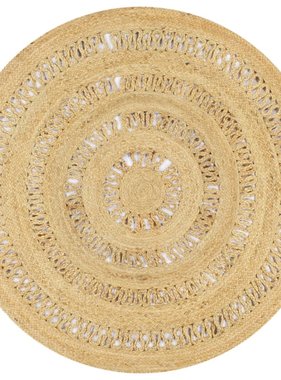 VidaXL Vloerkleed handgemaakt 120 cm gevlochten jute