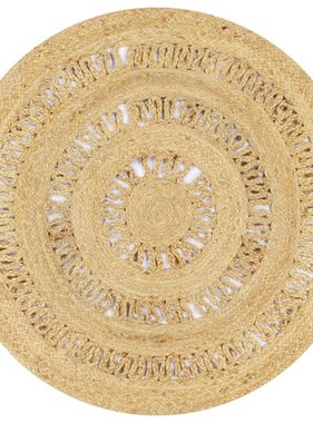 VidaXL Vloerkleed handgemaakt 90 cm gevlochten jute