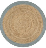 VidaXL Vloerkleed handgemaakt met olijfgroene rand 150 cm jute