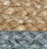 VidaXL Vloerkleed handgemaakt met olijfgroene rand 150 cm jute