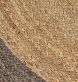 VidaXL Vloerkleed handgemaakt met grijze rand 90 cm jute