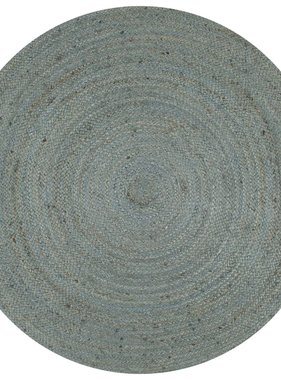 VidaXL Vloerkleed handgemaakt rond 150 cm jute olijfgroen
