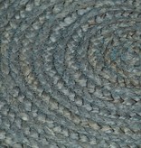 VidaXL Vloerkleed handgemaakt rond 150 cm jute olijfgroen