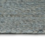 VidaXL Vloerkleed handgemaakt rond 150 cm jute olijfgroen