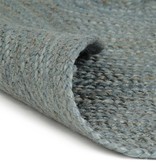 VidaXL Vloerkleed handgemaakt rond 90 cm jute olijfgroen