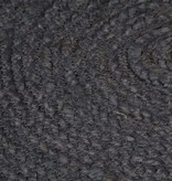 VidaXL Vloerkleed handgemaakt rond 150 cm jute donkergrijs