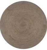 VidaXL Vloerkleed handgemaakt rond 150 cm jute grijs