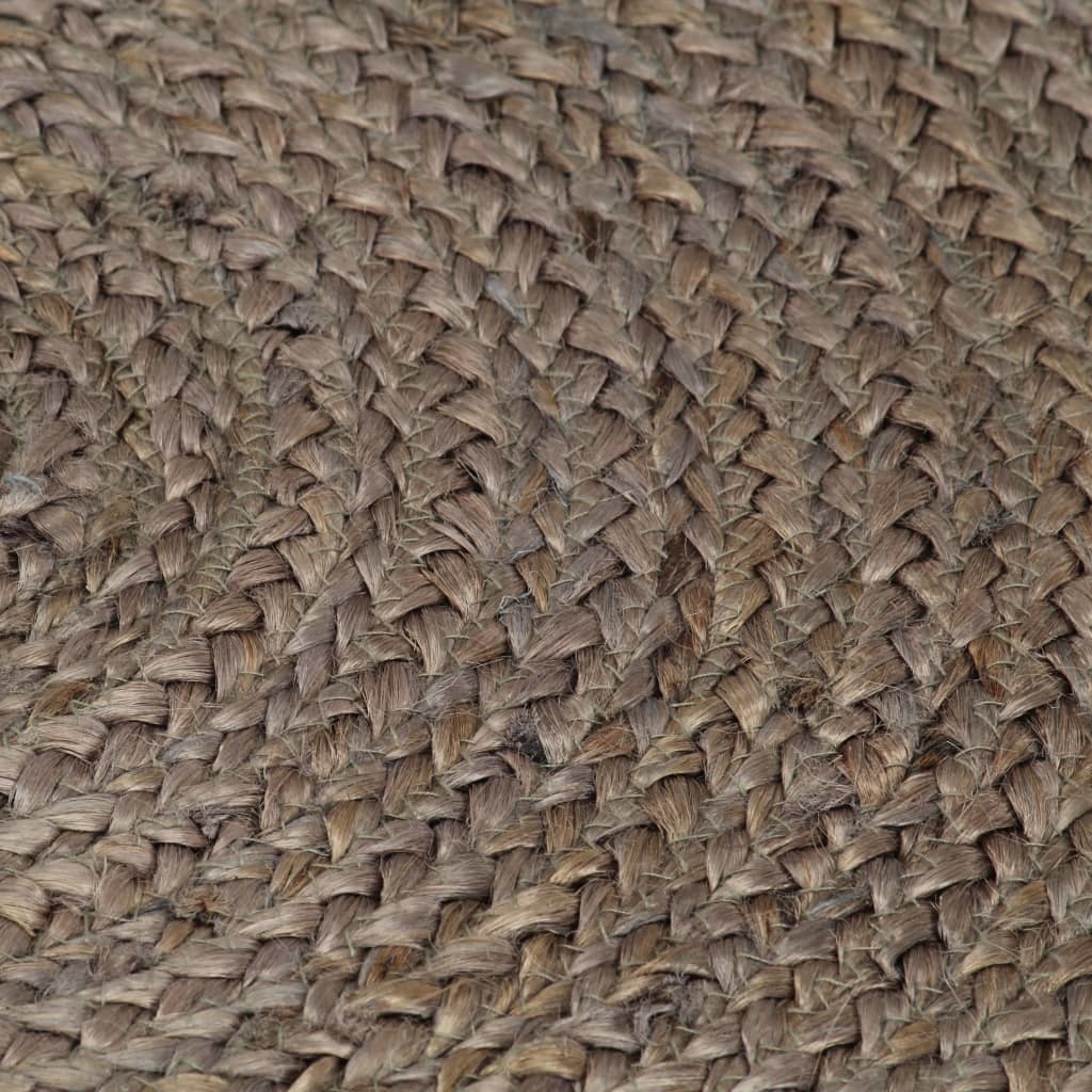 VidaXL Vloerkleed handgemaakt rond 150 cm jute grijs