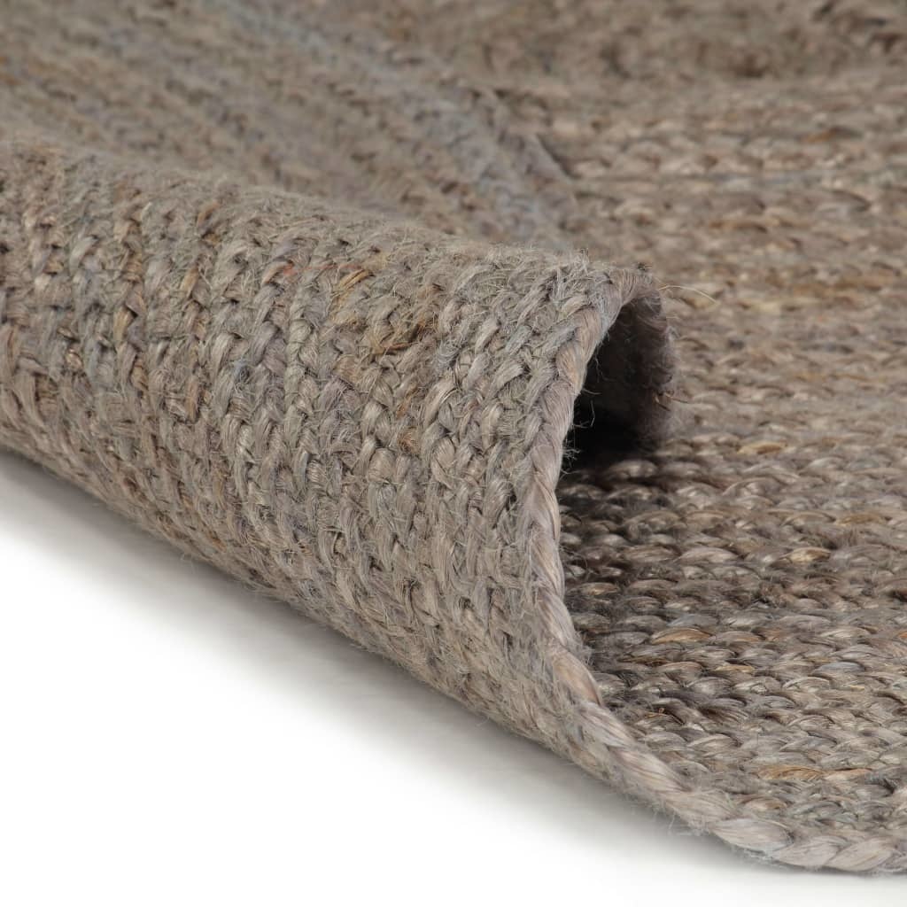 VidaXL Vloerkleed handgemaakt rond 150 cm jute grijs