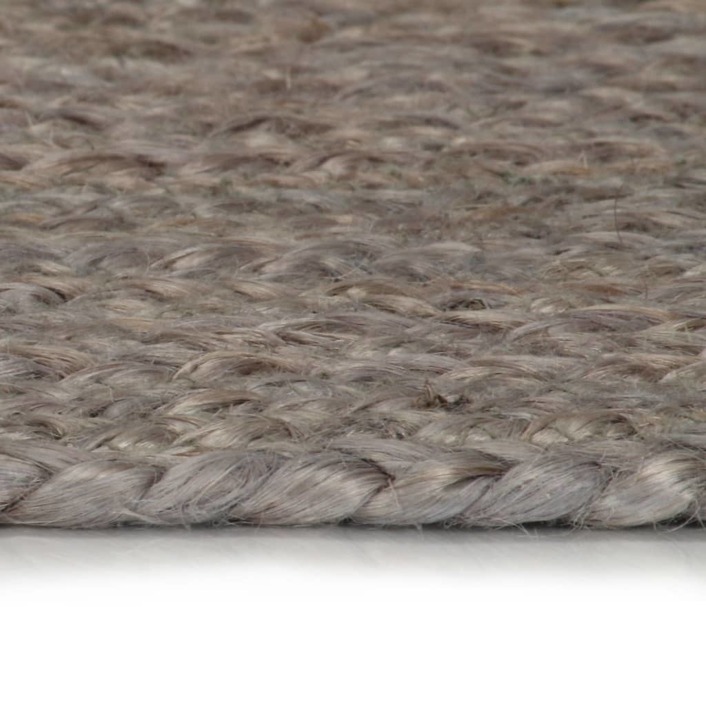 VidaXL Vloerkleed handgemaakt rond 150 cm jute grijs