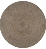 VidaXL Vloerkleed handgemaakt rond 90 cm jute grijs