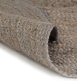 VidaXL Vloerkleed handgemaakt rond 90 cm jute grijs