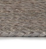 VidaXL Vloerkleed handgemaakt rond 90 cm jute grijs