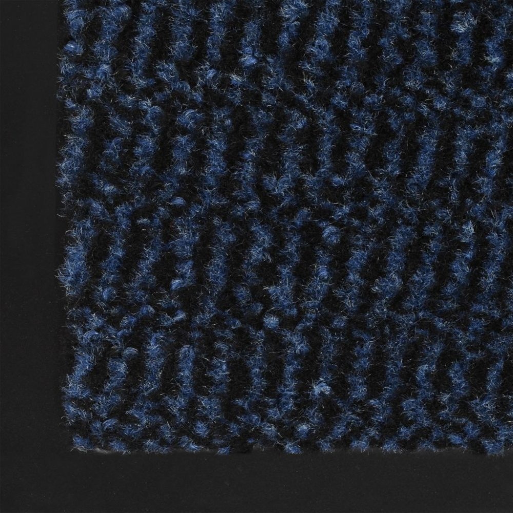 VidaXL Droogloopmat rechthoekig getuft 90x150 cm blauw