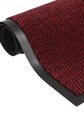 VidaXL Droogloopmat rechthoekig getuft 90x150 cm rood