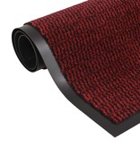 vidaXL Droogloopmat rechthoekig getuft 40x60 cm rood