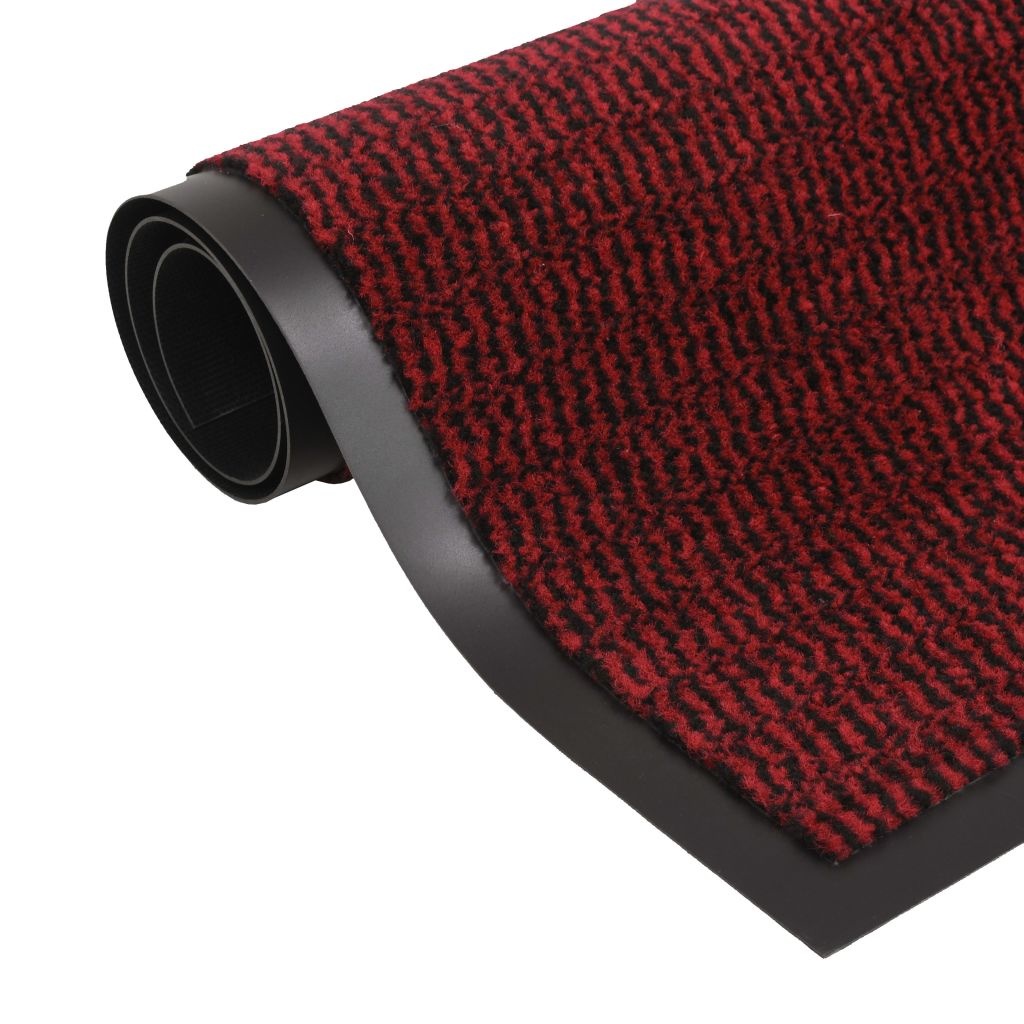 vidaXL Droogloopmat rechthoekig getuft 40x60 cm rood