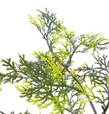 vidaXL Kunstplant met pot cipresboom 120 cm groen