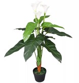 vidaXL Kunst calla lelie plant met pot 85 cm wit