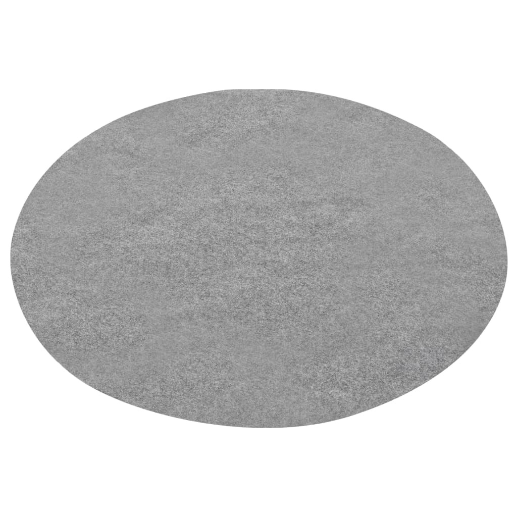 VidaXL Kunstgras met noppen rond 130 cm grijs