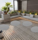 VidaXL Kunstgras met noppen rond 95 cm grijs