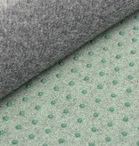 VidaXL Kunstgras met noppen rond 95 cm grijs