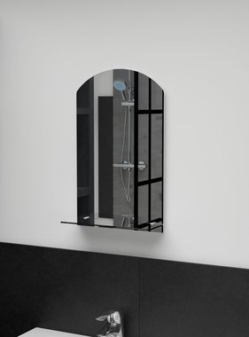 VidaXL Wandspiegel met schap 30x50 cm gehard glas