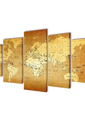 VidaXL Canvasdoeken wereldkaart 200 x 100 cm