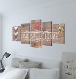 vidaXL Canvasdoeken home sweet home 100 x 50 cm