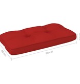 VidaXL Bankkussen pallet 80x40x12 cm rood