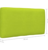 VidaXL Bankkussen pallet 70x40x12 cm heldergroen