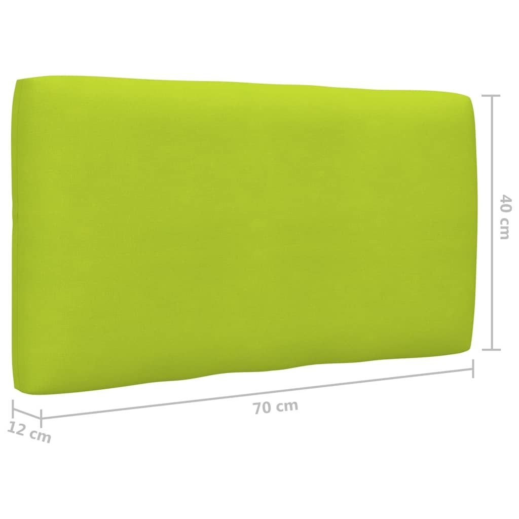 VidaXL Bankkussen pallet 70x40x12 cm heldergroen