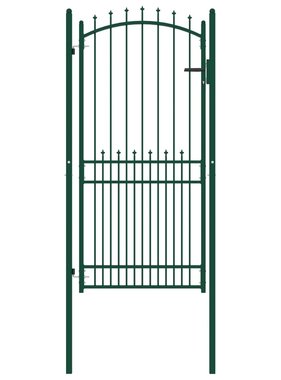 VidaXL Poort met speerpunten 100x200 cm staal groen