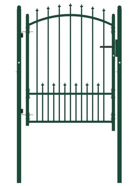 VidaXL Poort met speerpunten 100x125 cm staal groen