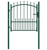 VidaXL Poort met speerpunten 100x100 cm staal groen