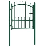 VidaXL Poort met speerpunten 100x100 cm staal groen