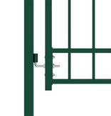 VidaXL Poort met speerpunten 100x100 cm staal groen
