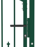 vidaXL Poort met speerpunten 100x100 cm staal groen