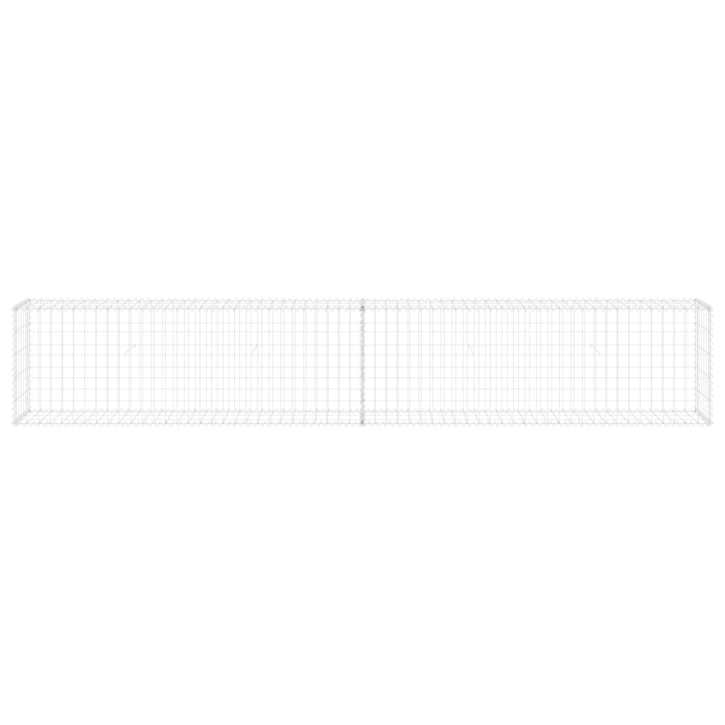 VidaXL Schanskorfmuur met deksels 300x30x50 cm gegalvaniseerd staal