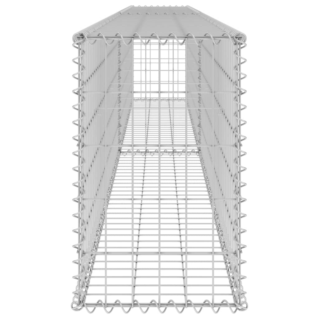 VidaXL Schanskorfmuur met deksels 300x30x50 cm gegalvaniseerd staal