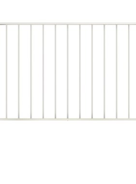 VidaXL Hekpaneel met palen 1,7x1,25 m gepoedercoat staal wit