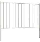 VidaXL Hekpaneel met palen 1,7x1,25 m gepoedercoat staal wit
