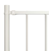 VidaXL Hekpaneel met palen 1,7x1,25 m gepoedercoat staal wit