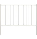 VidaXL Hekpaneel met palen 1,7x1 m gepoedercoat staal wit