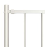 VidaXL Hekpaneel met palen 1,7x1 m gepoedercoat staal wit
