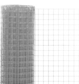 VidaXL Kippengaas 10x1 m staal met PVC coating grijs