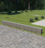 VidaXL Schanskorfmuur met deksels 600x30x50 cm gegalvaniseerd staal