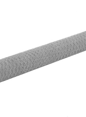 VidaXL Kippengaas 25x1 m staal met PVC coating grijs