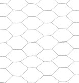 VidaXL Kippengaas 25x1 m staal met PVC coating grijs