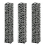 VidaXL 3-delige Schanskorfset 25x25x150 cm gegalvaniseerd draad